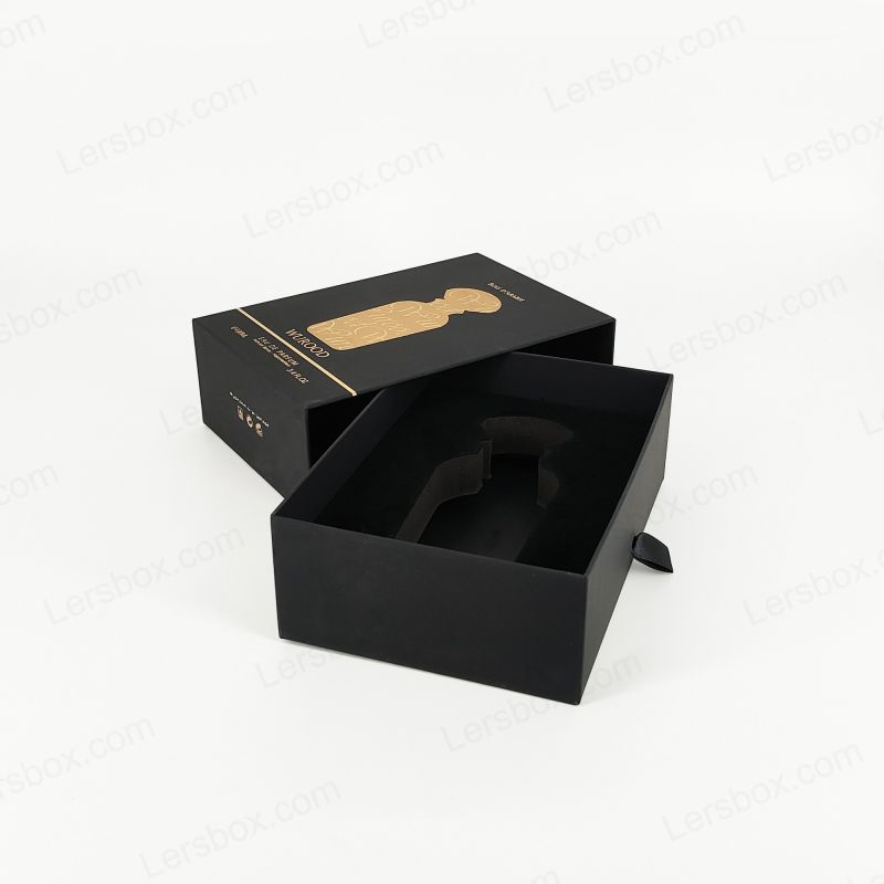Hộp nước hoa đóng dấu vàng với khay EVA và cơ sở nắp bóng mượt HP005