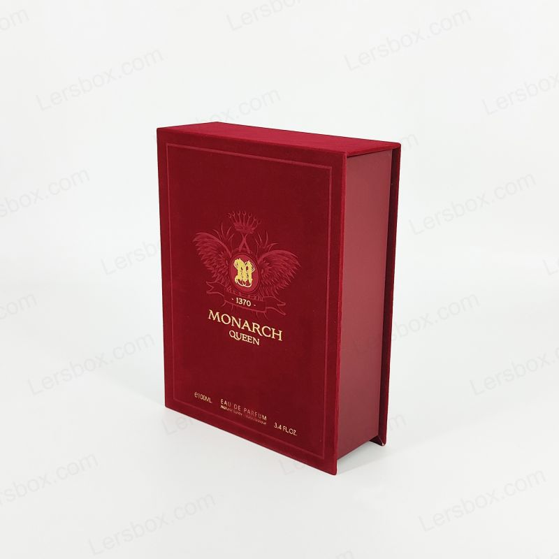 Hộp nước hoa cứng nhắc cao cấp với chi tiết lá vàng và EVA Chèn đệm HP010