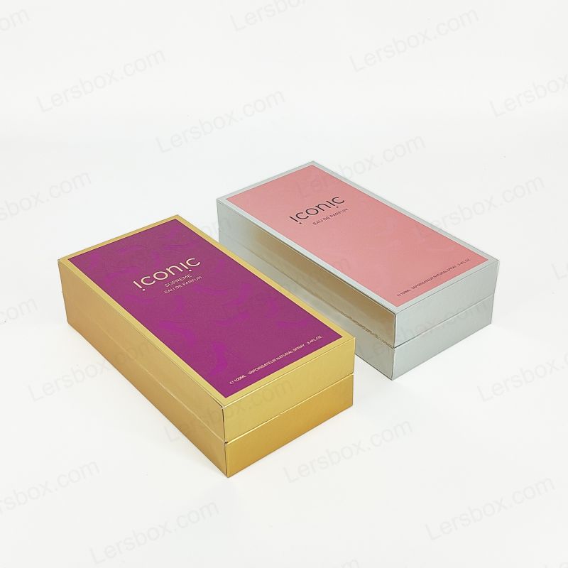 Hộp nước hoa đóng dấu vàng thanh lịch với khay EVA và thiết kế cứng thủ công HP014