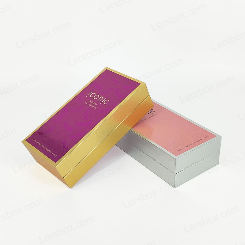 Hộp nước hoa đóng dấu vàng thanh lịch với khay EVA và thiết kế cứng thủ công HP014