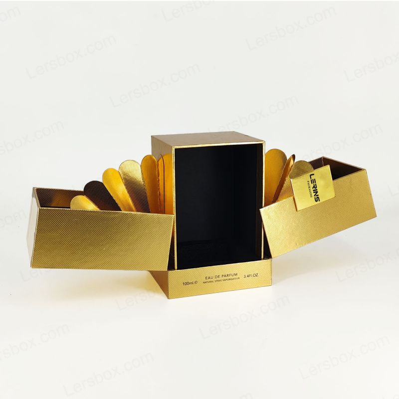Hộp nước hoa tinh vi với lá vàng tùy chỉnh và EVA Chèn, Nắp và Thiết kế cơ sở HP016