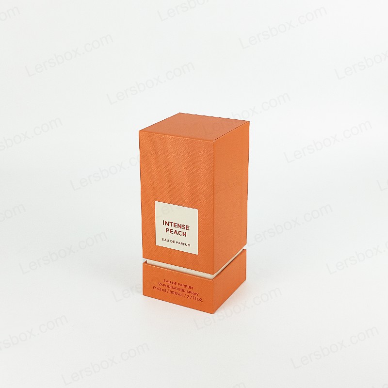 Hộp nước hoa thủ công với logo lá vàng và khay EVA để bảo vệ nước hoa HP008