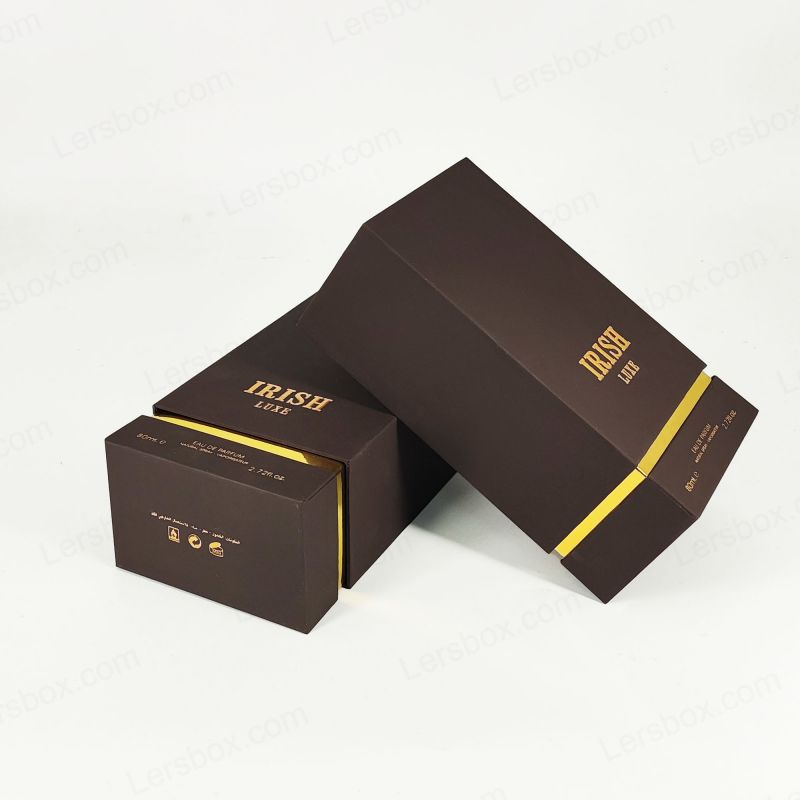 Hộp nước hoa tinh vi với lá vàng tùy chỉnh và bọt EVA cho Hiển thị nước hoa an toàn HP028