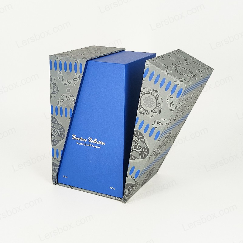 Hộp nước hoa lá vàng cao cấp với khay bọt EVA và nắp cứng và thiết kế cơ sở HP029