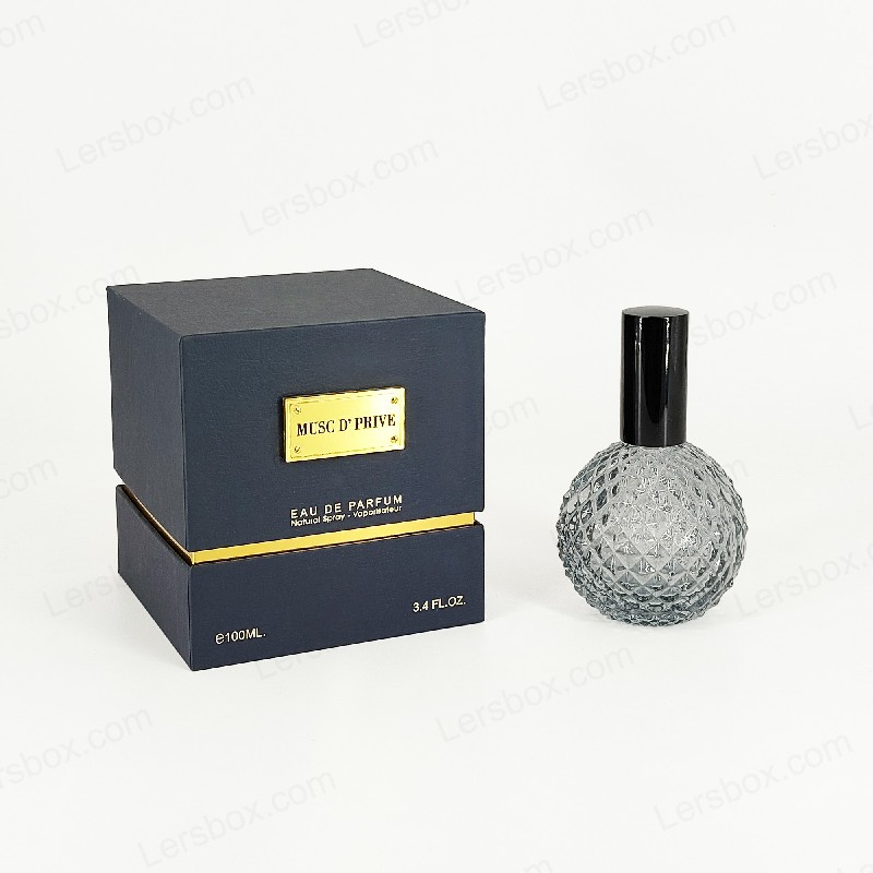 Bao bì nước hoa vàng sang trọng với cấu trúc cứng thủ công và khay Eva chèn HP030