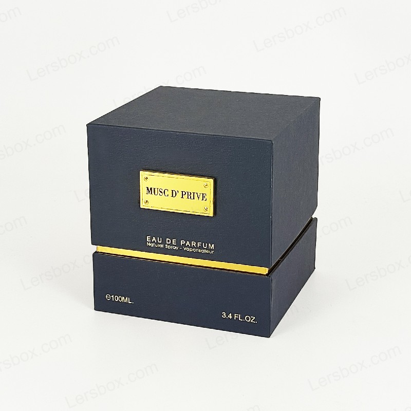 Bao bì nước hoa vàng sang trọng với cấu trúc cứng thủ công và khay Eva chèn HP030