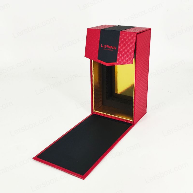 Hộp quà tặng nước hoa vàng thủ công với Eva Bọt Chèn và xây dựng cứng nhắc HP032